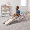 image:imageMindWare Oh So Fun Deluxe Wooden Montessori Toddler Climbing Set with Pikler Triangle Ramp Slide Arch amp Bean Bag Toss