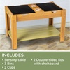 image:imageMindWare Sensory Sprouts Sensory Table Sturdy Wooden Activity Table with 3 Sensory Bins Cups and Hooks for Tactile Play Indoor or Outdoor Use for Kids Ages 3 Sensory Play Gift for Kids