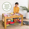 image:imageMindWare Sensory Sprouts Sensory Table Sturdy Wooden Activity Table with 3 Sensory Bins Cups and Hooks for Tactile Play Indoor or Outdoor Use for Kids Ages 3 Sensory Play Gift for Kids