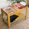 image:imageMindWare Sensory Sprouts Sensory Table Sturdy Wooden Activity Table with 3 Sensory Bins Cups and Hooks for Tactile Play Indoor or Outdoor Use for Kids Ages 3 Sensory Play Gift for Kids