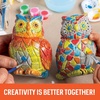 image:imageMindWare Two Creative Friendship Owls Stone Dcor Painting Craft Kit for Two  Ideal Kids Arts amp Crafts Kit for Ages 8 amp Up  Learn How to Paint