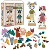 image:imagePeaceable Kingdom Magnetic Dress Up Cozy Critters Playset 56Piece Magnetic Dress Up Set with Bunny amp Kitty Dolls Wardrobe Case with Clothing Rod amp Hangers Pretend Play Toy for Kids Ages 3