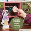 image:imagePeaceable Kingdom Magnetic Dress Up Cozy Critters Playset 56Piece Magnetic Dress Up Set with Bunny amp Kitty Dolls Wardrobe Case with Clothing Rod amp Hangers Pretend Play Toy for Kids Ages 3