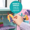 image:imagePeaceable Kingdom Magnetic Dress Up Fashion Friends Playset  Magnetic Dress Up Fashion Friends Playset Includes 10 magnetic hangers and 1 wardrobe case holder with clothing rod