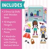 image:imagePeaceable Kingdom Magnetic Dress Up Fashion Friends Playset  Magnetic Dress Up Fashion Friends Playset Includes 10 magnetic hangers and 1 wardrobe case holder with clothing rod