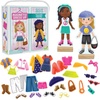 image:imagePeaceable Kingdom Magnetic Dress Up Fashion Friends Playset  Magnetic Dress Up Fashion Friends Playset Includes 10 magnetic hangers and 1 wardrobe case holder with clothing rod