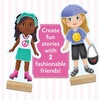 image:imagePeaceable Kingdom Magnetic Dress Up Fashion Friends Playset  Magnetic Dress Up Fashion Friends Playset Includes 10 magnetic hangers and 1 wardrobe case holder with clothing rod