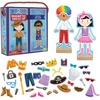image:imagePeaceable Kingdom Magnetic Dress Up Playful Pretend Playset Magnetic DressUp Dolls with Wardrobe Case 50 Piece ScreenFree Toy for Kids Ages 3