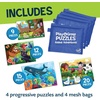 image:imagePeaceable Kingdom Play amp Grow Puzzles Animal Adventures Level 2  Progressive Toddler Puzzles for Ages 2 9 to 20 Pieces