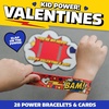 image:imagePeaceable Kingdom Valentines Cards for Kids Classroom Set of 28 Valentines Day Gifts  Kid Power Slap Bracelets
