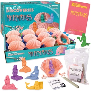 image:imageMindWare Dig It Up Discoveries Mermaids  Dig Kits for Kids with 12 Sea Shells Each with a Mermaid Toy Inside 12 Chiseling Tools and Instructions  Ages 4 and Up