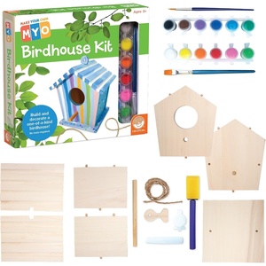 image:imageMindWare Make Your Own Birdhouse Kit  Wood Art Kit for Kids  Includes PreCut Wood Pieces and Art Supplies to Assemble and Paint Your Own Bird House  Ages 5 and Up