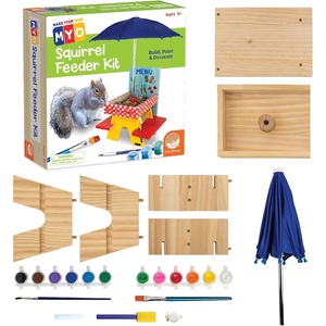 image:imageMindWare Make Your Own MYO Squirrel Feeder Craft Kit for Kids  Includes Wood Pieces Paint Brushes Instructions and More