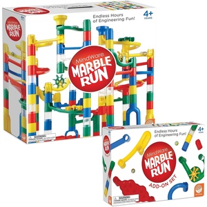 image:imageMindWare Marble Run and Addon Set  120 Piece Building Set for Kids Plus Over 20 Marbles