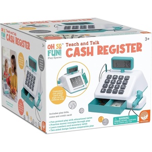 image:imageMindWare Oh So Fun Cash Register with DoubleSided Teach and Talk Design Scanner Large Drawer amp Play Money Accessories for Kids amp Toddlers