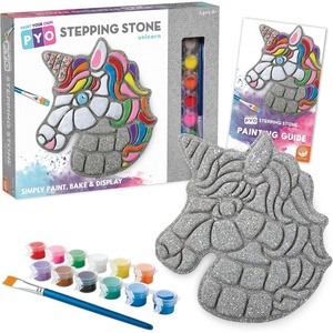 image:imageMindWare Paint Your Own Stepping Stone Unicorn  Kit Includes Weather Proof Stone Paint and Brushes
