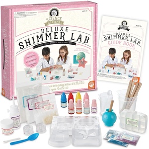 image:imageMindWare Science Academy Deluxe Shimmer Lab  Kit Includes 40pcs to Teach Kids amp Teens Cosmetic Chemistry  Boys amp Girls Make DIY Bath Bombs Lip Balm amp Soaps with ecoFriendly Biodegradable Glitter