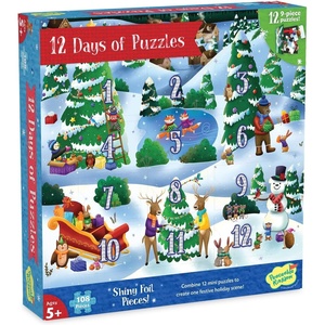 image:imagePeaceable Kingdom 12 Days of Puzzles Advent Calendar 2024  Unique 12 Days of Christmas Advent Calendar Puzzles for Kids Ages 5 amp Up