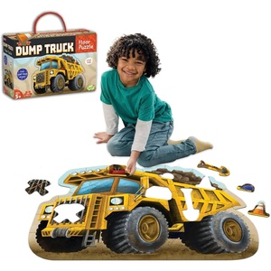 image:imagePeaceable Kingdom Jumbo Dump Truck Floor Puzzle 49 Pieces  Large Jigsaw Puzzle Gift for Toddlers and Kids Ages 5  Shiny Dump Truck