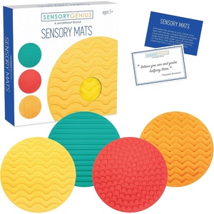 image:imageSensory Genius Sensory Mats for Children amp Adults  4 Large Tactile Sensory Mats  Sensory Room Must Haves Calming Corner Sensory Tiles Stress Toy  Also Great Sensory Floor Tiles