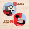 image:imagePLAYMAKE 4 in 1 Creative Workshop Safe for Children 5 for Wood amp Cardboard  Sawing Drilling Sanding and Turning  STEM Education for Children  4 Functions in one Set  Technical Toy