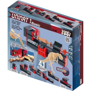 image:imageThe Cool Tool UNIMAT 1 Basic 4in1 Cool Tool Woodworking Kit for Kids  Includes Wood Lathe Drill Sander amp Saw with 12V motor and 12V safetyadapter Ages 8