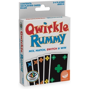 image:imageMindWare Qwirkle Rummy Color BlindFriendly Edition Easy to Play for ColorVisionimpairedFamily Favorite Card Game Twist on Qwirkle  Fun Brain Challenge  Kids amp Adults Strategy  24 Players